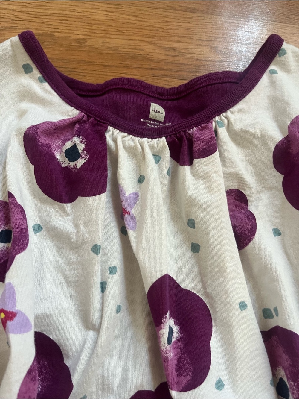 Tea Collection Cosmic Berry Floral Tiered Dress - Picture 3 of 6